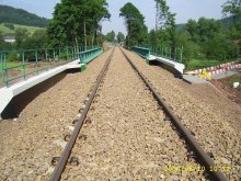 Bau des Gleisanschlusses Tłumaczów-Ścinawka