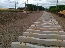 Bau des Umleitungsgleises Nr. 18 Kutno-Piła - 4/6