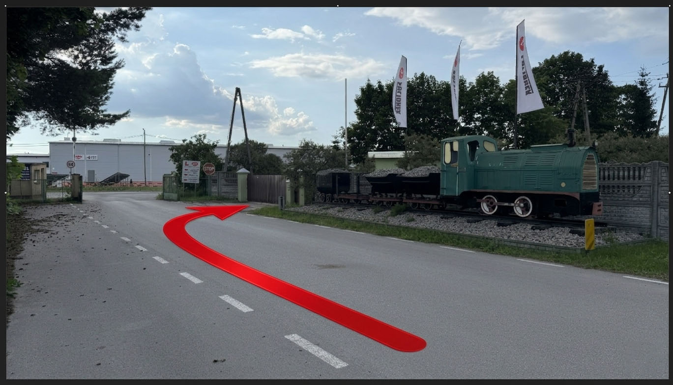 Einfahrt zum Betrieb